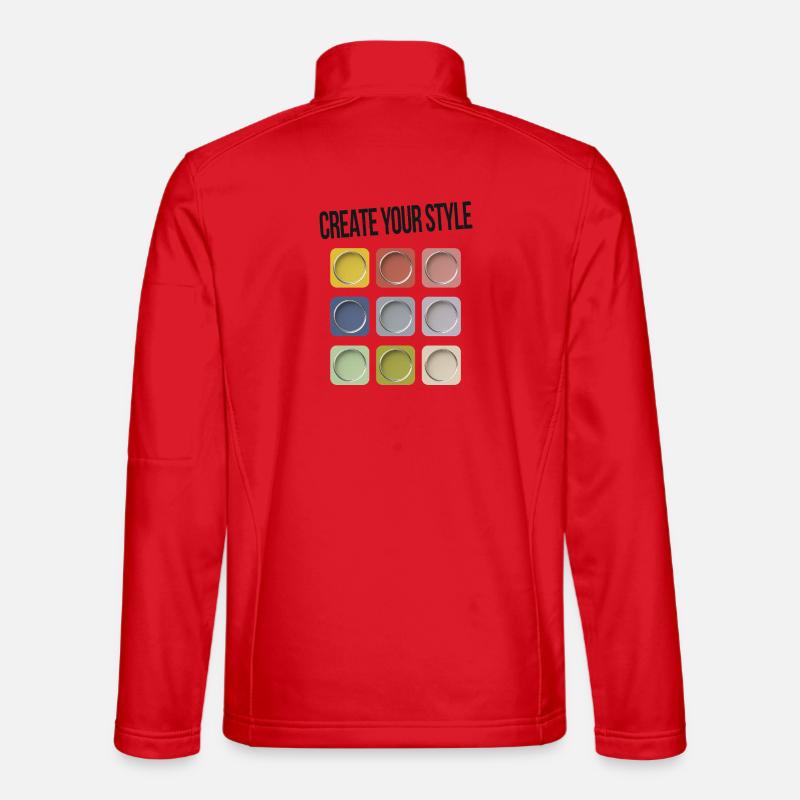 Create Your Style – Modernes Statement - Unisex Softshelljacke - Rot