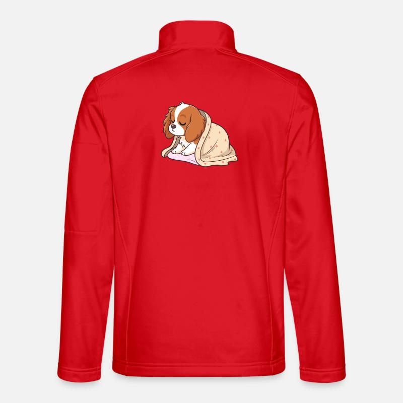 Sleeper puppy under cover - Unisex Softshell Jacket - red
