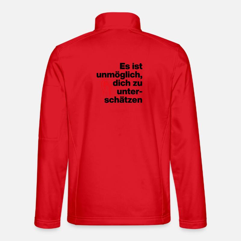 IT'S IMPOSSIBLE TO UNDERESTIMATE YOURSELF. SARCASM - Unisex Softshell Jacket - red