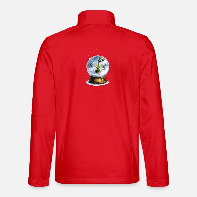 Snowdrop blasts snow globe - Unisex Softshell Jacket - red