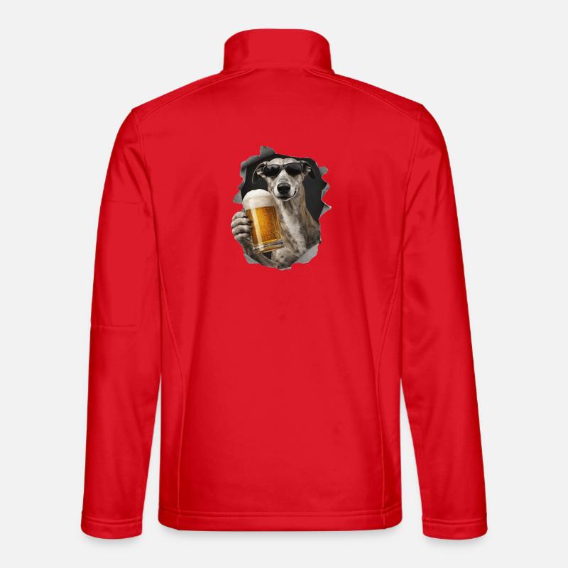 Windhund Bier - Unisex Softshelljacke - Rot
