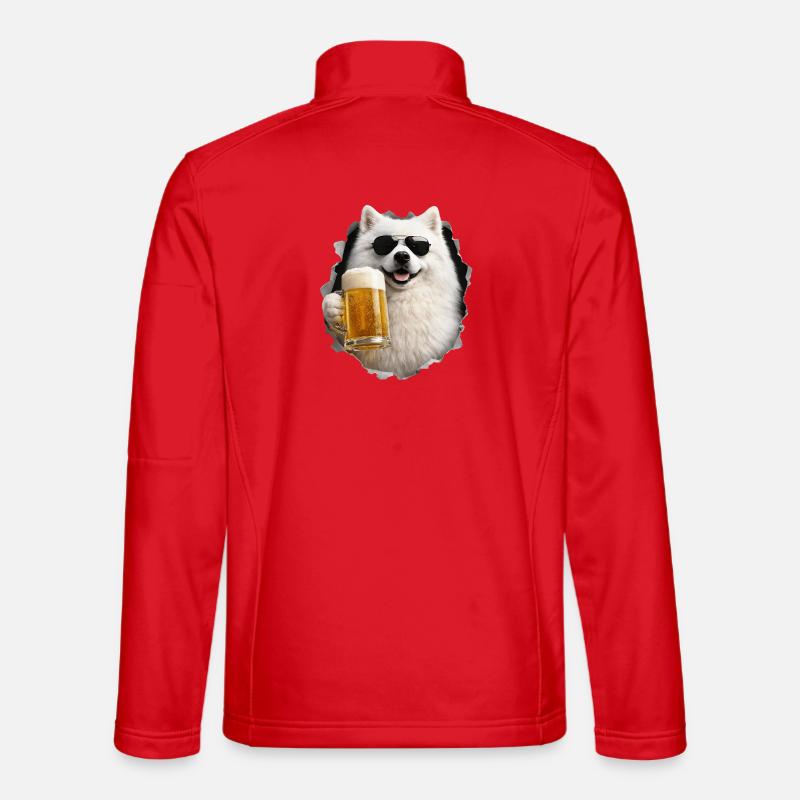 Japanese Spitz Beer - Unisex Softshell Jacket - red
