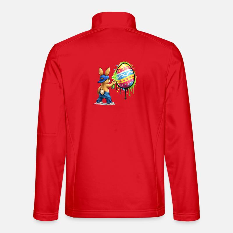 Graffiti bunny with Easter egg - Unisex Softshell Jacket - red