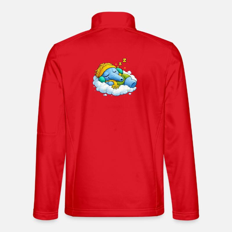 Leo Langnase schlafend - Unisex Softshelljacke - Rot