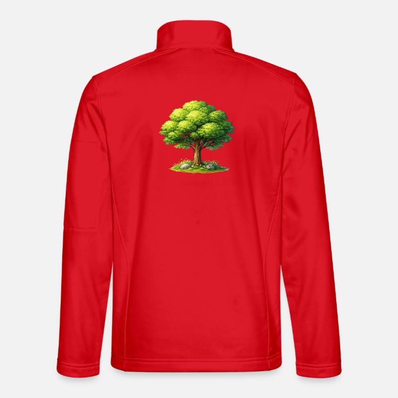 Tree in the sunlight - Unisex Softshell Jacket - red