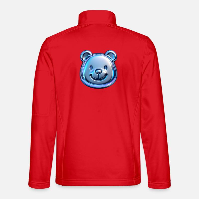 Cute bear with metallic reflections Unisex Softshell Jacket