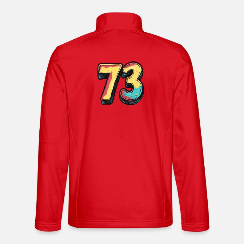 73 Zahl Bunt - Unisex Softshelljacke - Rot