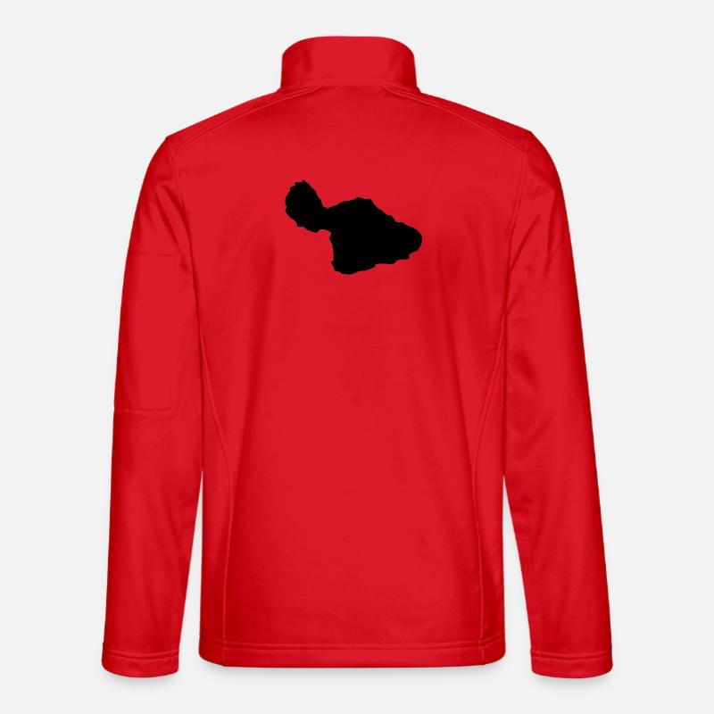 Maui-Karte - Unisex Softshelljacke - Rot
