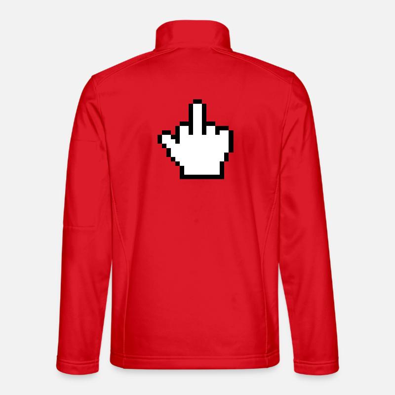 Maushand Mittelfinger Mauszeiger - Unisex Softshelljacke - Rot