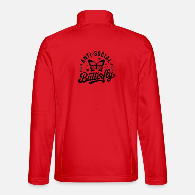 Antisozialer Schmetterling - Unisex Softshelljacke - Rot