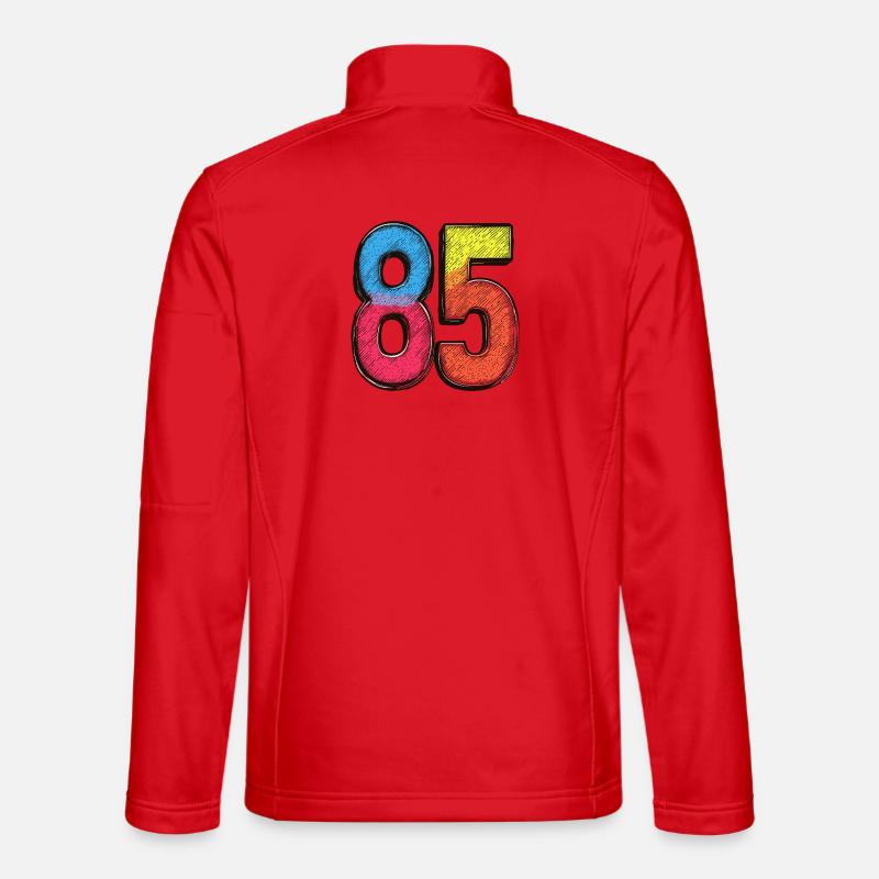 85 Zahl Bunt - Unisex Softshelljacke - Rot