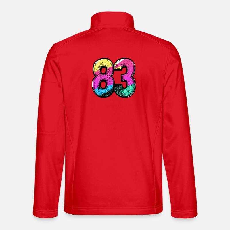 83 Zahl Bunt - Unisex Softshelljacke - Rot