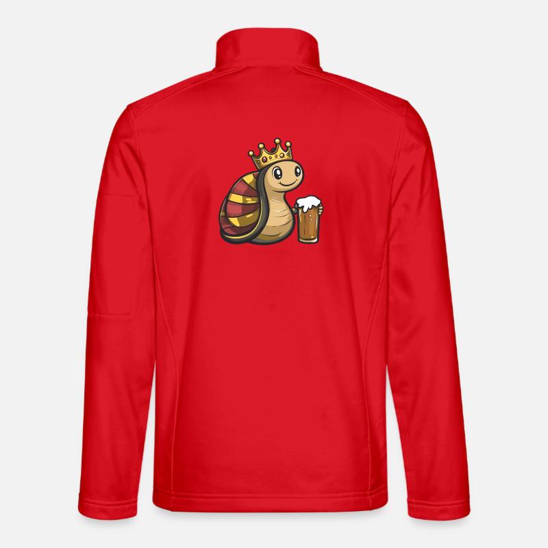 Schnecke Bier König - Unisex Softshelljacke - Rot