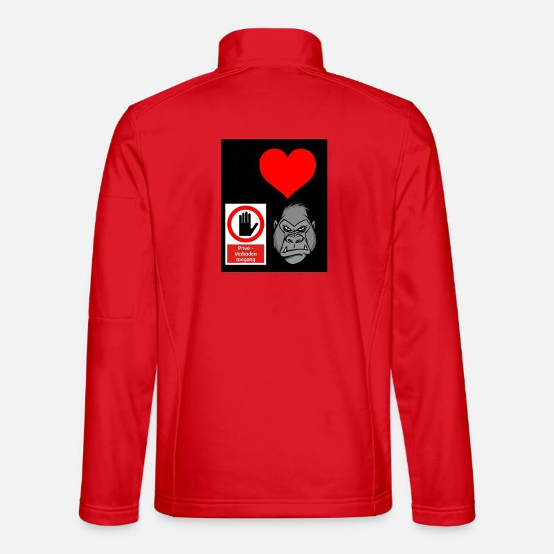 Heart Hand Gorilla Private Access - Unisex Softshell Jacket - red