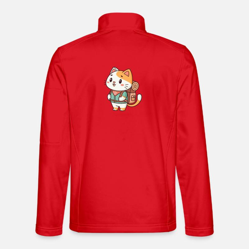 Backpacking Adventure Cat - Unisex Softshell Jacket - red