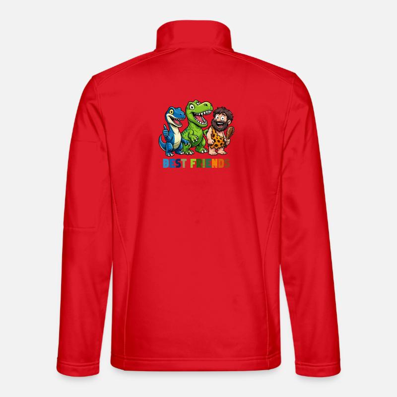 Dino Best Friends Caveman Comic - Giacca softshell unisex - rosso