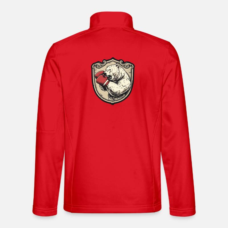 Polar Bear Polar Bear Boxer MMA - Unisex Softshell Jacket - red