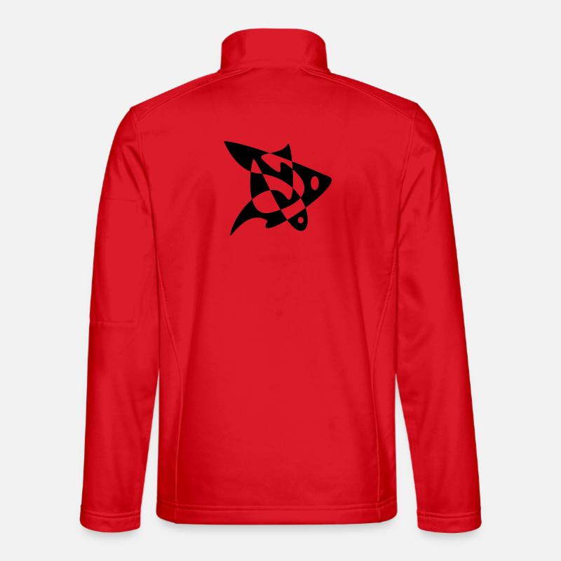 Puzzle Fish - Unisex Softshell Jacket - red
