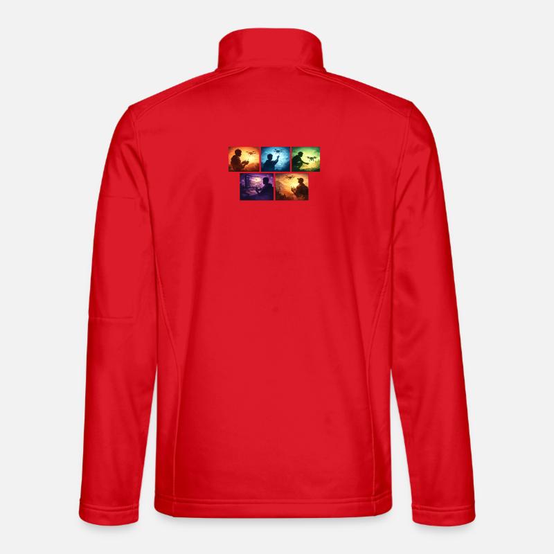 Collage de Coucher de Soleil de Drone Veste en tissu softshell Unisexe