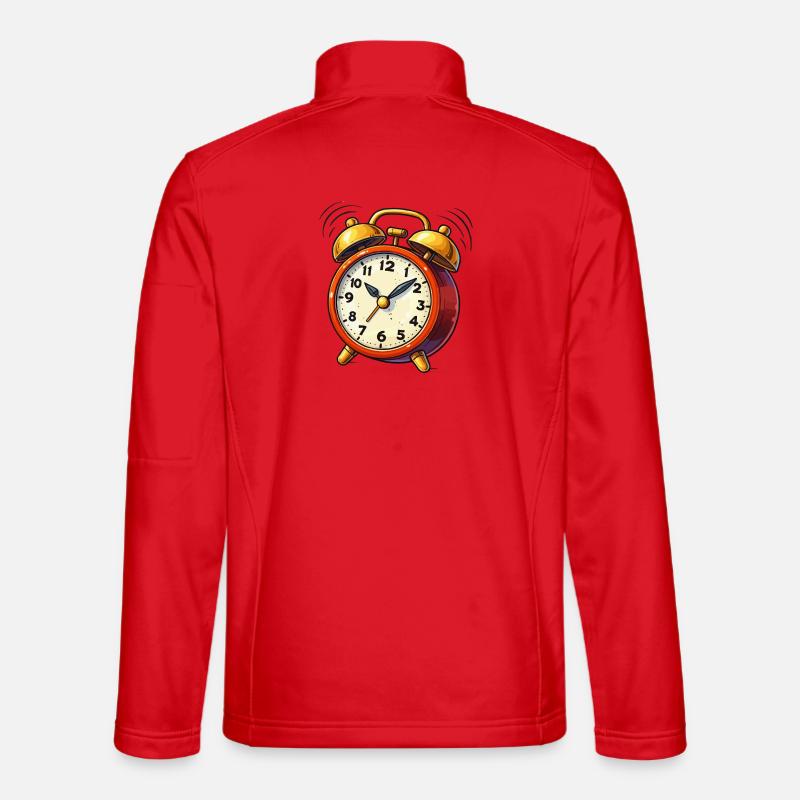 Réveil Réveil Réveil Comic Clock Veste en tissu softshell Unisexe
