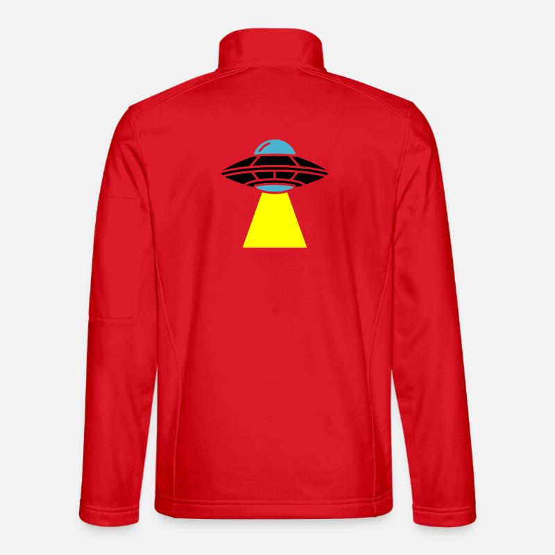 UFO Alien Spaceship Light Unisex Softshell Jacket