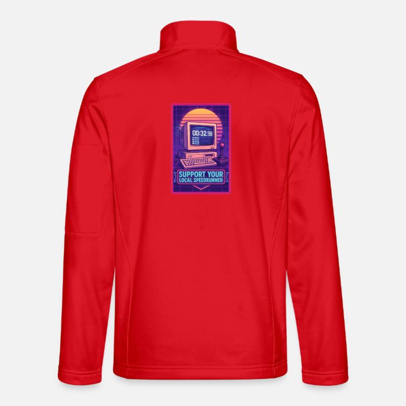 Support Speedrunners | Retro Gaming Timer - Unisex Softshell Jacket - red