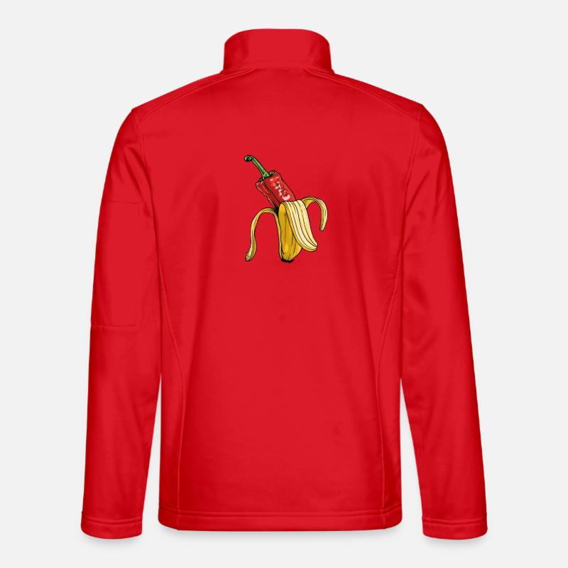 Surreale Pepper-Banane Kunst - Unisex Softshelljacke - Rot