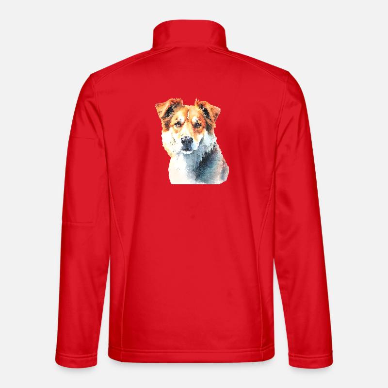 Treuer Hund - Unisex Softshelljacke - Rot