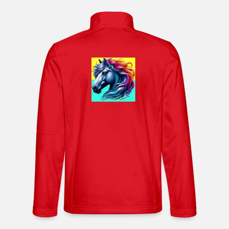 Pferd - Unisex Softshelljacke - Rot