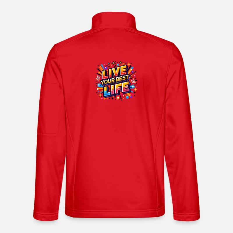 Live Your Best Life - Unisex Softshell Jacket - red