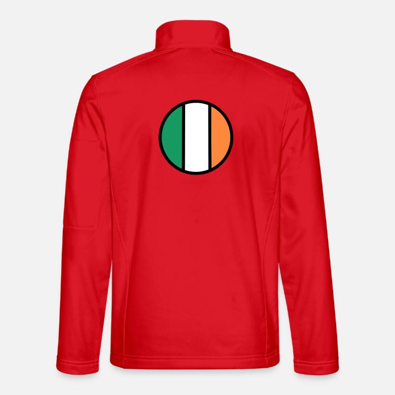 Irlands Flaggenkreis Unisex Softshelljacke