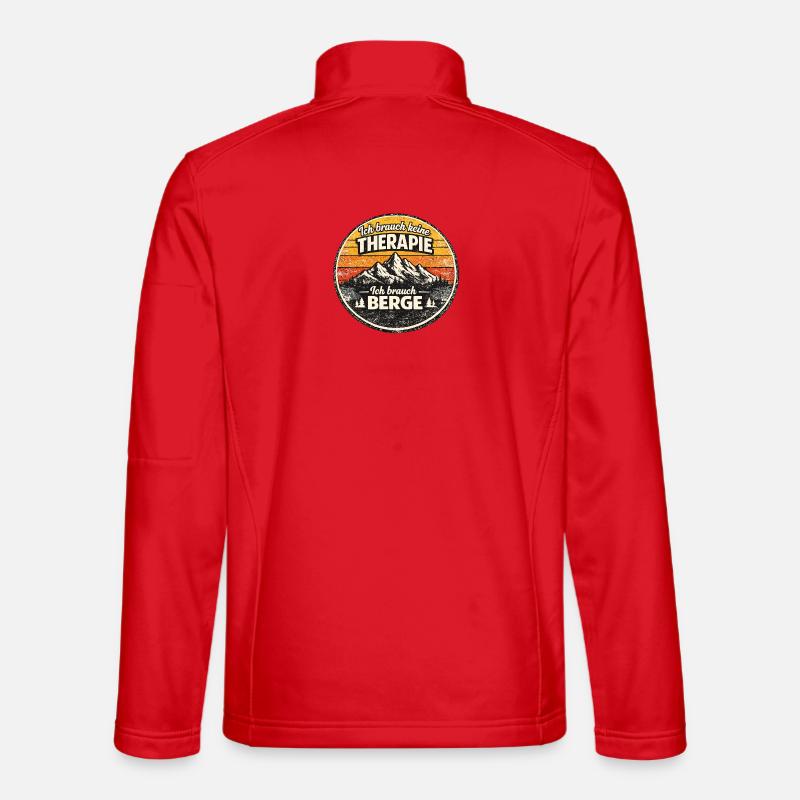 Mountains Instead of Therapy Patch - Unisex Softshell Jacket - red