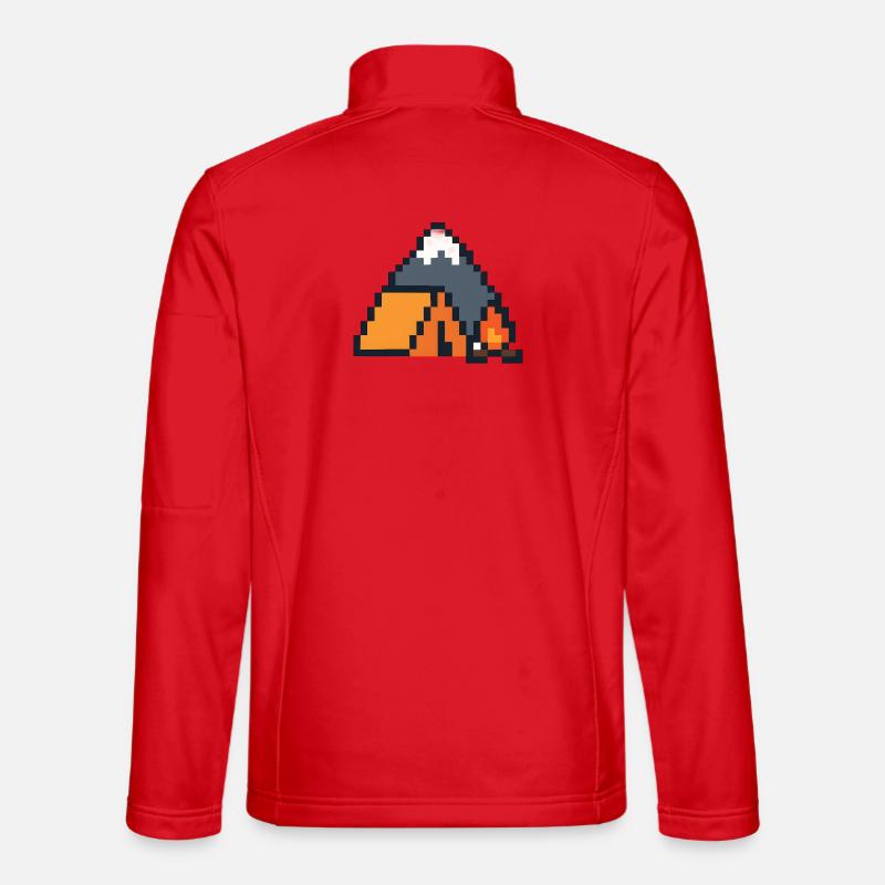 Nuit au clair de lune de Pixel Sleeping Fox Veste en tissu softshell Unisexe