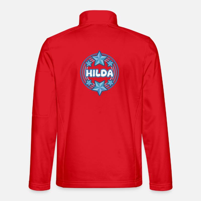 First name Hilda - Unisex Softshell Jacket - red