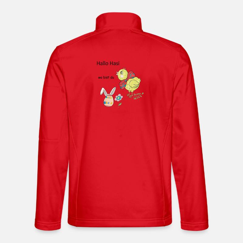 Easter chicken with bow - Unisex Softshell Jacket - red