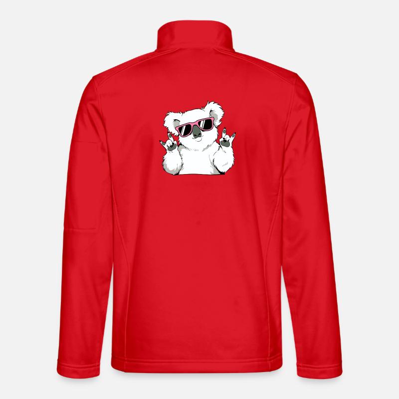 Cooler Koala mit Sonnenbrille - Unisex Softshelljacke - Rot
