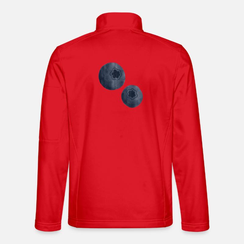 Blaubeeren Aquarell - Unisex Softshelljacke - Rot