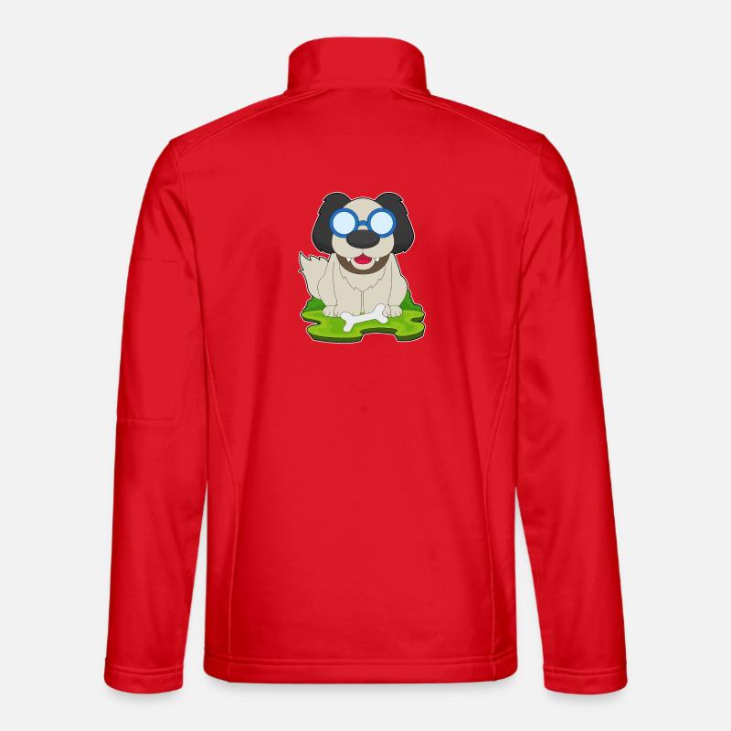 Dog Bones - Unisex Softshell Jacket - red