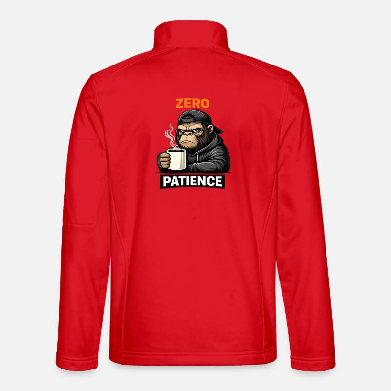 Zero Patience Monkey Streetwear - Unisex Softshelljacke - Rot