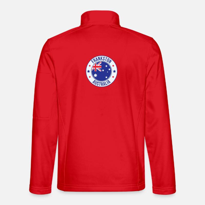 Frankston Australia Circle Abzeichen - Unisex Softshelljacke - Rot