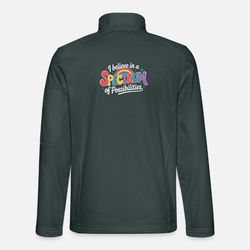 Autism Awareness Support rainbow Unisex Softshell Jacket