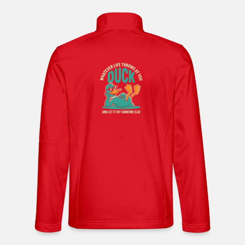 Duck Ausweichen – Andere Treffen Lassen - Unisex Softshelljacke - Rot