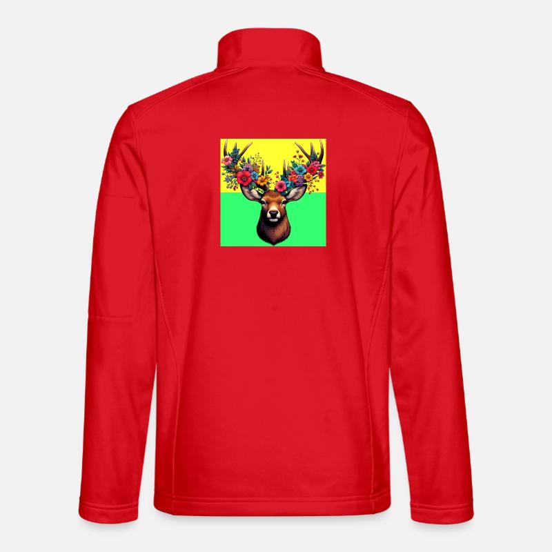 Hirsch - Unisex Softshelljacke - Rot