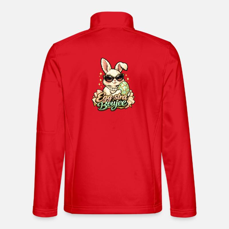 Egg-stra Boujee Easter Bunny Easter - Unisex Softshell Jacket - red