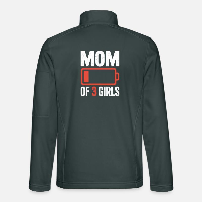 Mutter von 3 Mädchen Batterie-Tee Unisex Softshelljacke