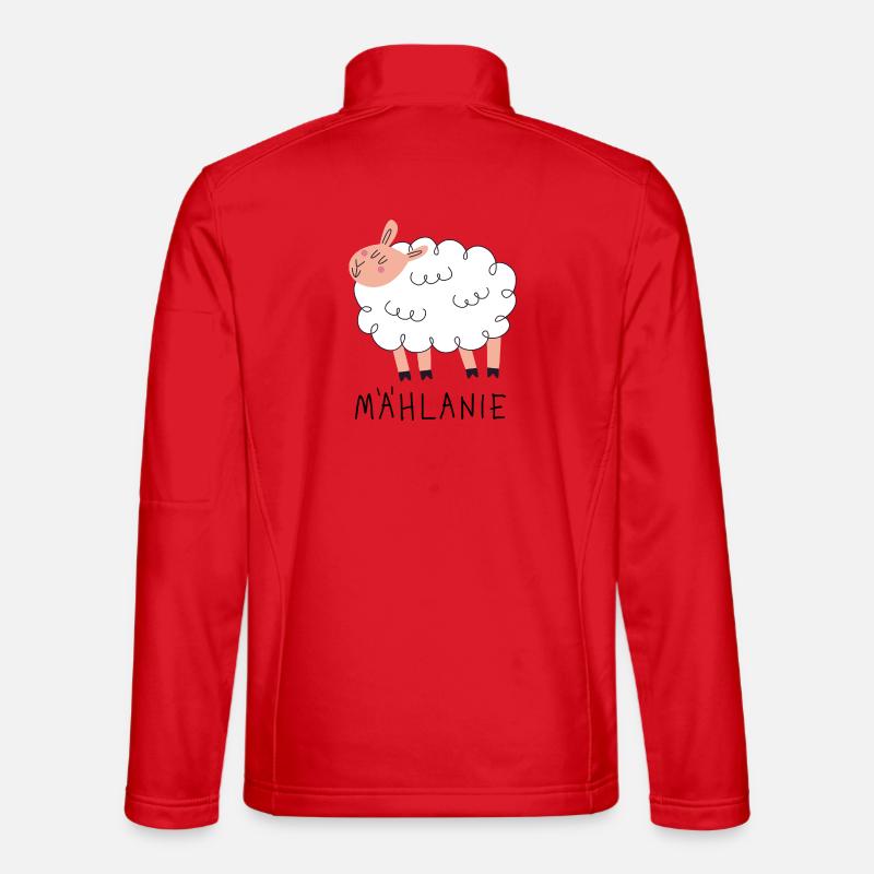 Cuddly Cloud Sheep - Unisex Softshell Jacket - red