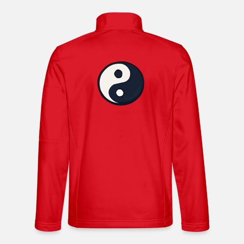 YinYang Dark Blue Contrast Unisex Softshell Jacket