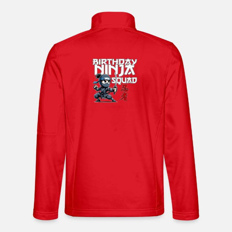 Birthday Ninja Squad Compleanno Funny - Unisex Softshell Jacket - red