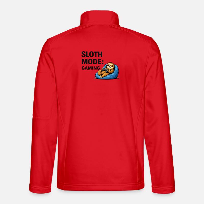 Sloth Mode Gaming - Unisex Softshell Jacket - red