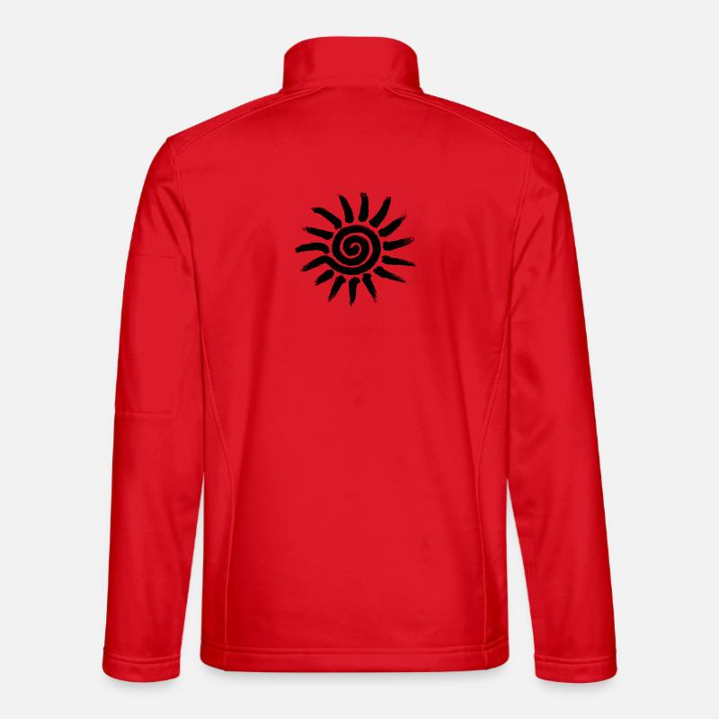 Stammes-Sonnensymbol - Unisex Softshelljacke - Rot